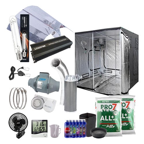 Loadstar 600W HPS Complete Grow Kit - 2.4m x 2.4m Hobby / Soil / Basic Add Ons - London Grow