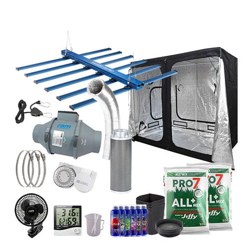 Maxibright Daylight 660W Pro LED Complete Grow Kit - 1.2m x 2.4m Hobby / Soil / Basic Add Ons - London Grow