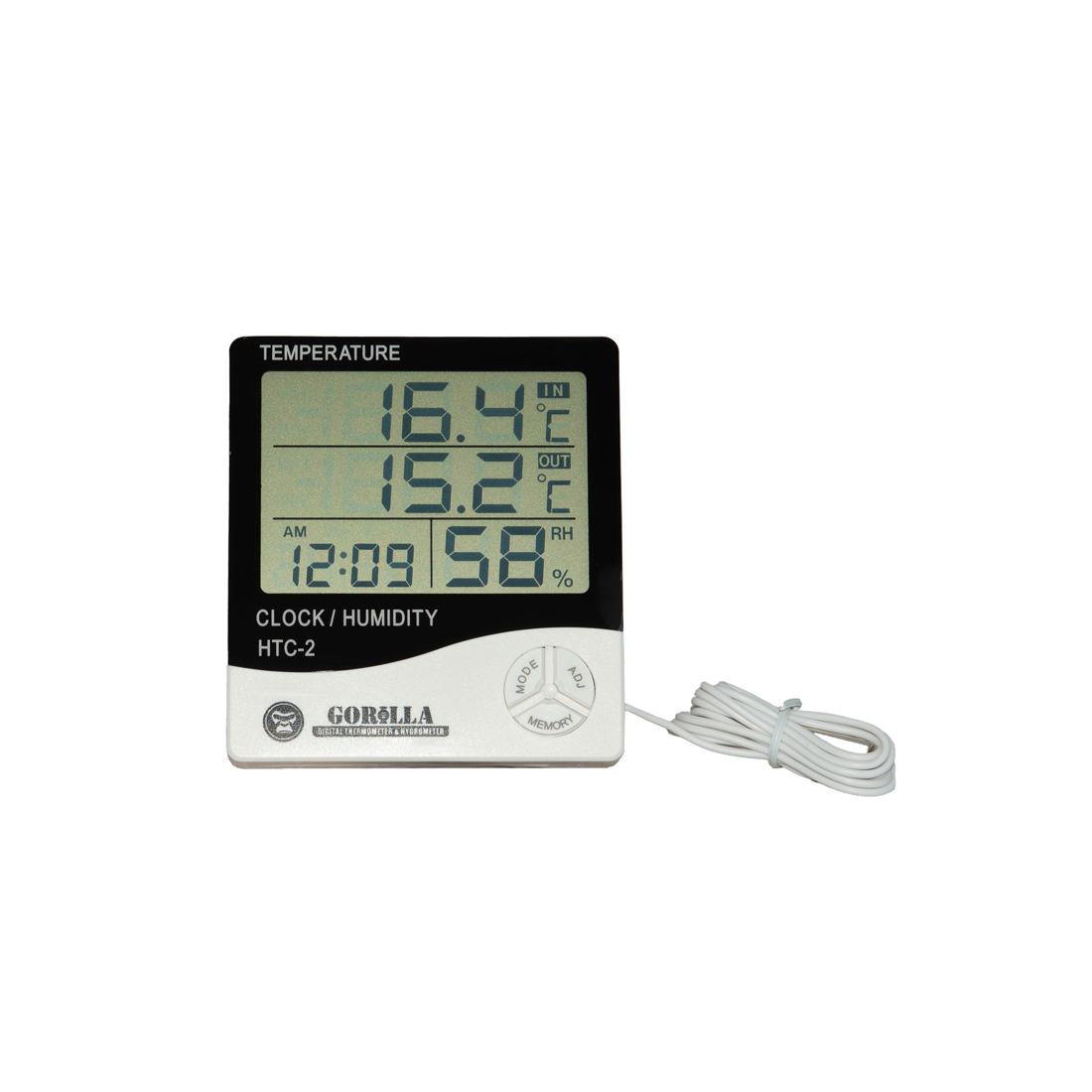 Gorilla Min/Max Thermometer/Hygrometer w/ Probe