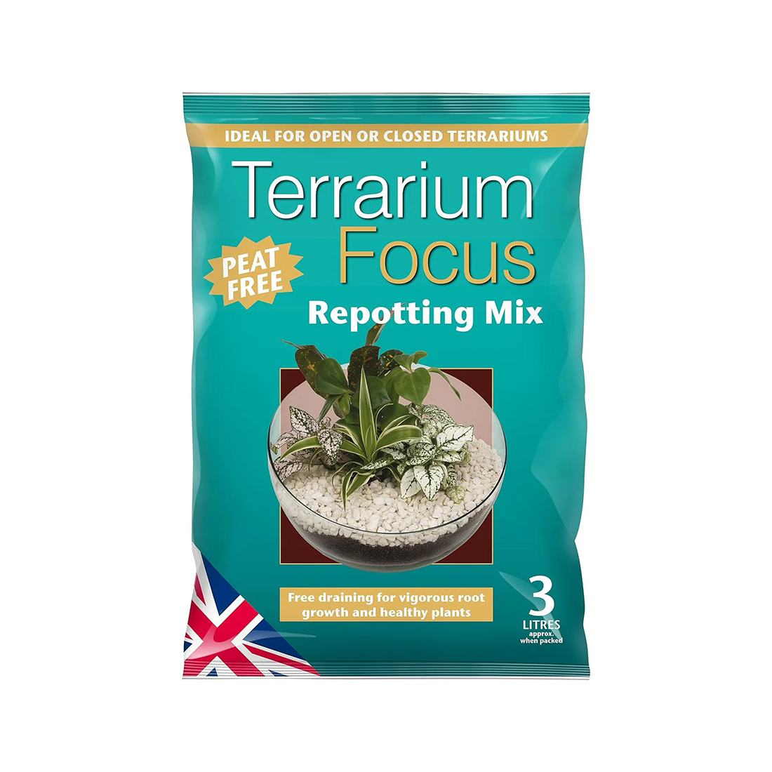 Terrarium Focus Repotting Mix Peat Free 3L