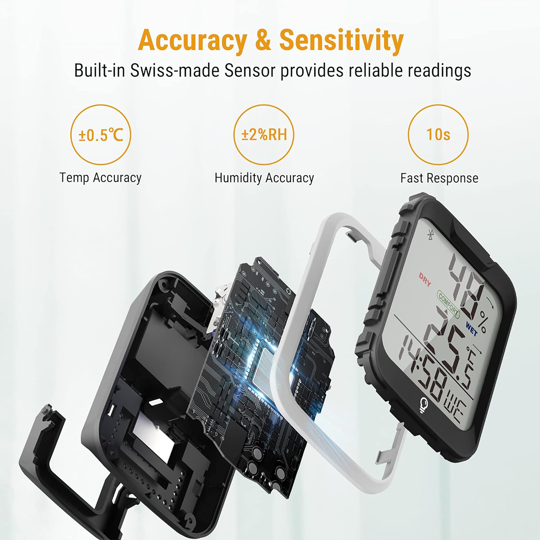 ThermoPro Bluetooth Indoor Humidity & Temperature Monitor TP358