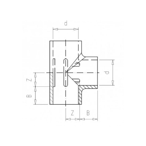 VDL PVCu Tee 90 Plain - London Grow